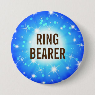 Ring bearer pin/button 3 inch round button