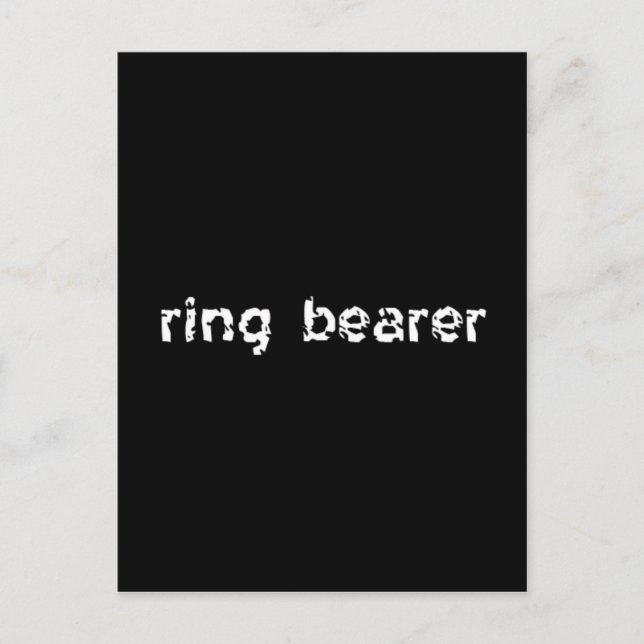 Ring Bearer Postcard (Front)