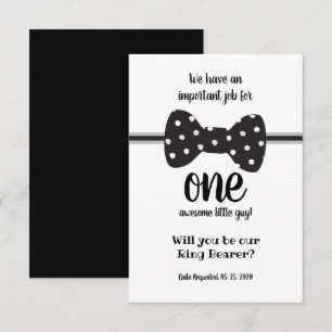 Ring Bearer Request Bow Tie Invitation
