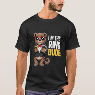 Ring Bearer Ring Security Funny Wedding Party Bear T-Shirt