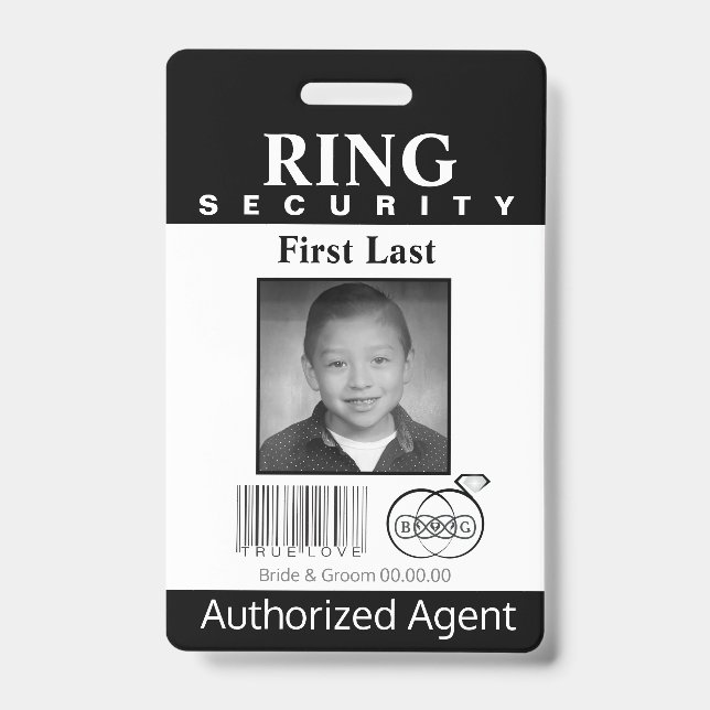 Ring Bearer Security Badge (Front)