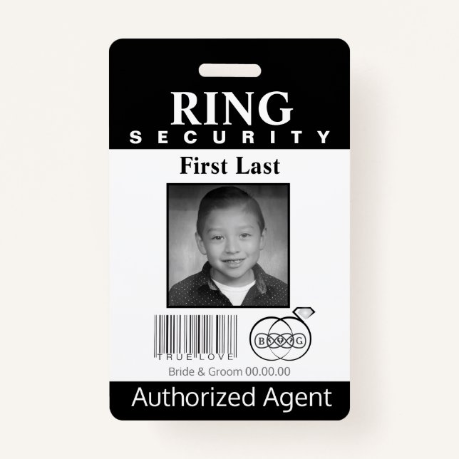 Ring Bearer Security Badge (Front)