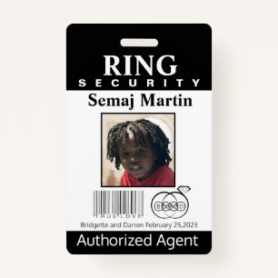 Ring Bearer Security Badge