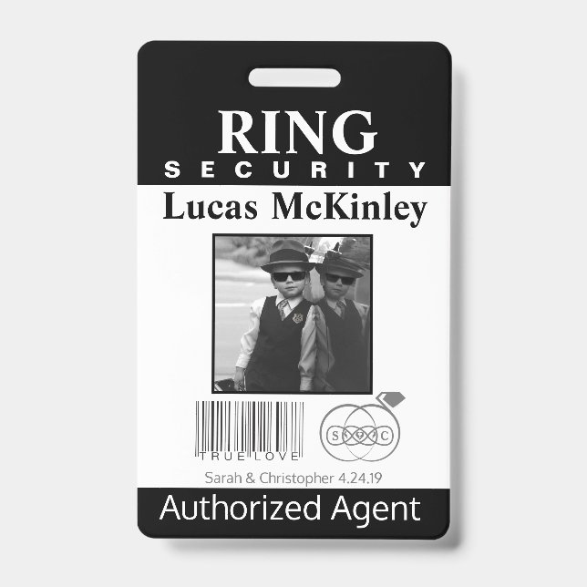 Ring Bearer Security Badge (Front)