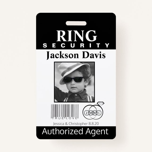 Ring Bearer Security Badge (Front)