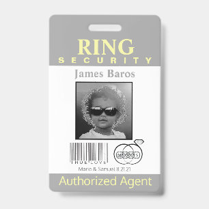 Ring Bearer Security Badge