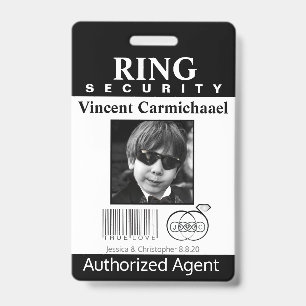 Ring Bearer Security Badge
