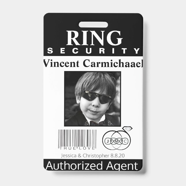 Ring Bearer Security Badge (Front)