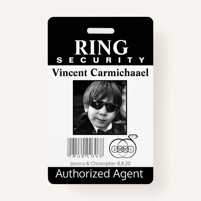 Ring Bearer Security Badge (Front)