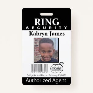 Ring Bearer Security Badge