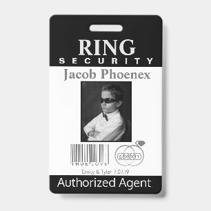Ring Bearer Security Badge