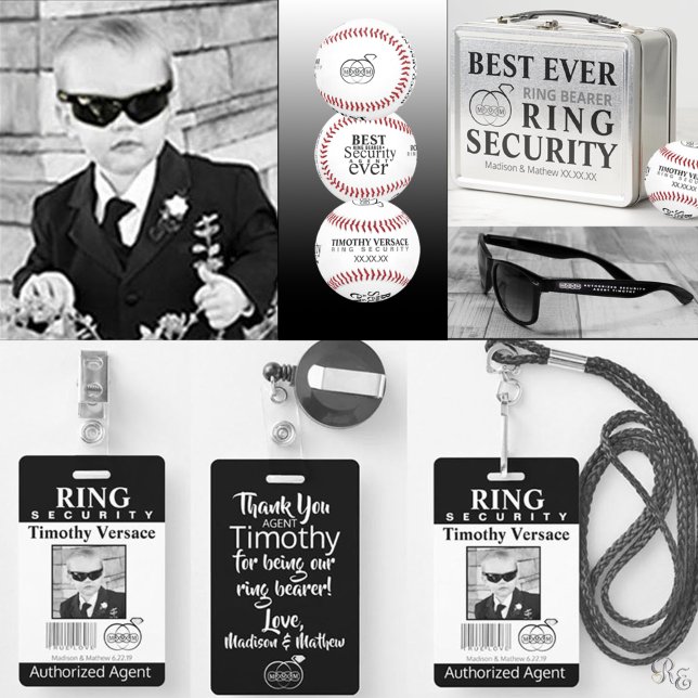 Ring Bearer Security Badge (Ring Bearer essentials: cool, custom, and ready for duty on the big day! 💍🕶️⚾)