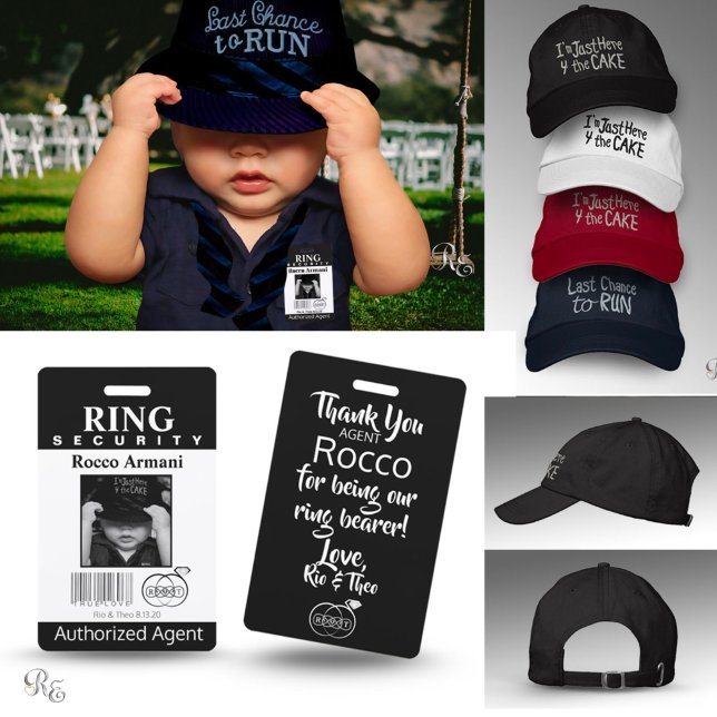 Ring Bearer Security Badge (Last Chance to Run" cap available in collection)