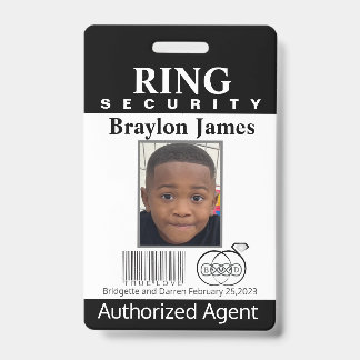 Ring Bearer Security Badge