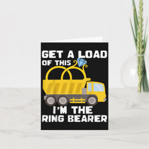 Ring Bearer Shirt Funny Wedding Truck Boys Gift Id Card