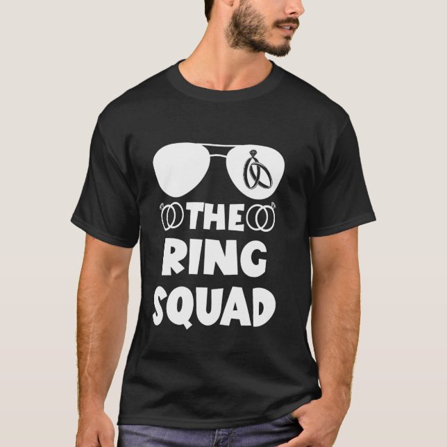 Ring Bearer Squad Sunglass Wedding Party Security  T-Shirt (Front)