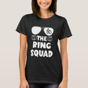 Ring Bearer Squad Sunglass Wedding Party Security T-Shirt