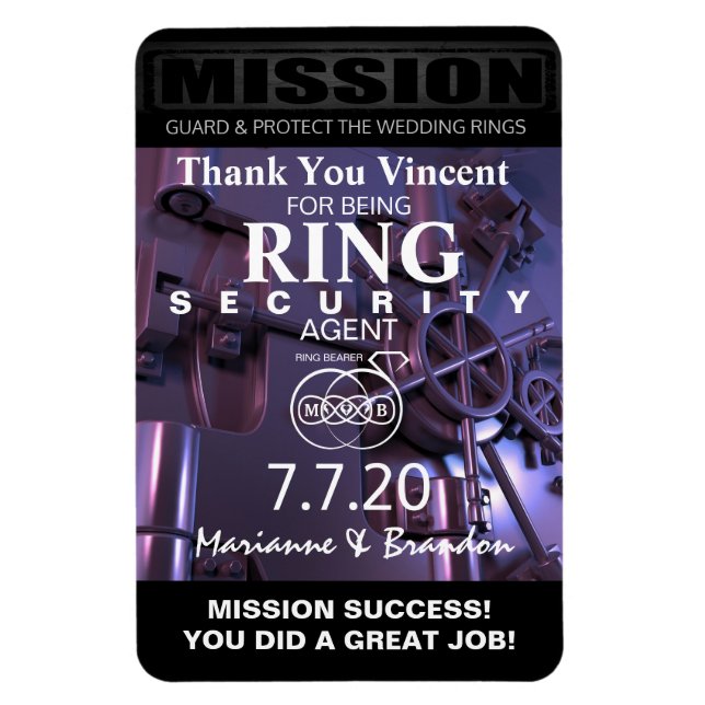Ring Bearer Thank You Magnet (Vertical)
