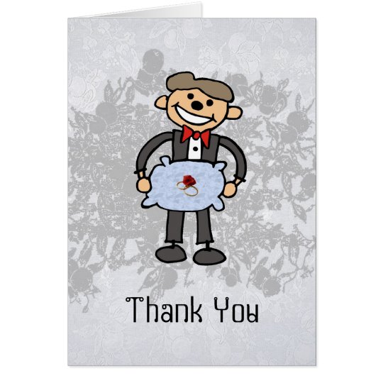 Ring Bearer Thank you Wedding Attendant Card