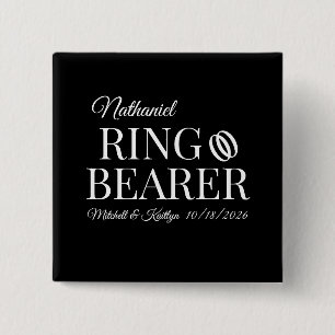 Ring Bearer Wedding 2 Inch Square Button