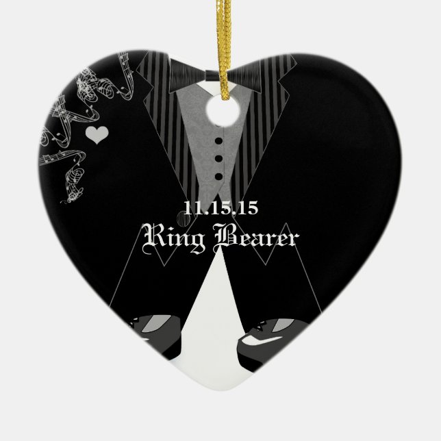 Ring Bearer Wedding Christmas Ornament (Front)