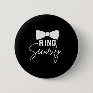 Ring Bearer Wedding Party Squad Security Dude Marr 2 Inch Round Button