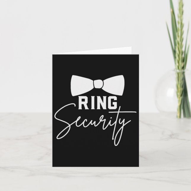 Ring Bearer Wedding Party Squad Security Dude Marr Card (Front)