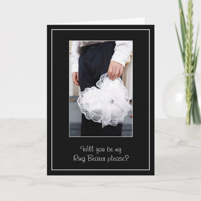 Ring Bearer Wedding Thank you or Ask Card (Front)