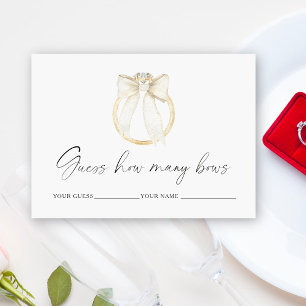 Ring bow How many bows bridal game Enclosure Card