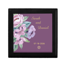 Ring Box for Periwinkle Joy Purple Floral Wedding