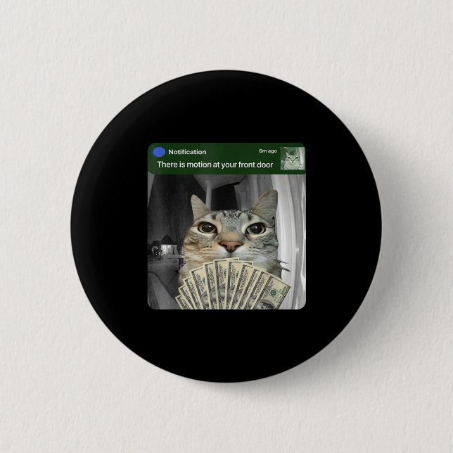 Ring Cat With Motion Meme  2 Inch Round Button (Front)