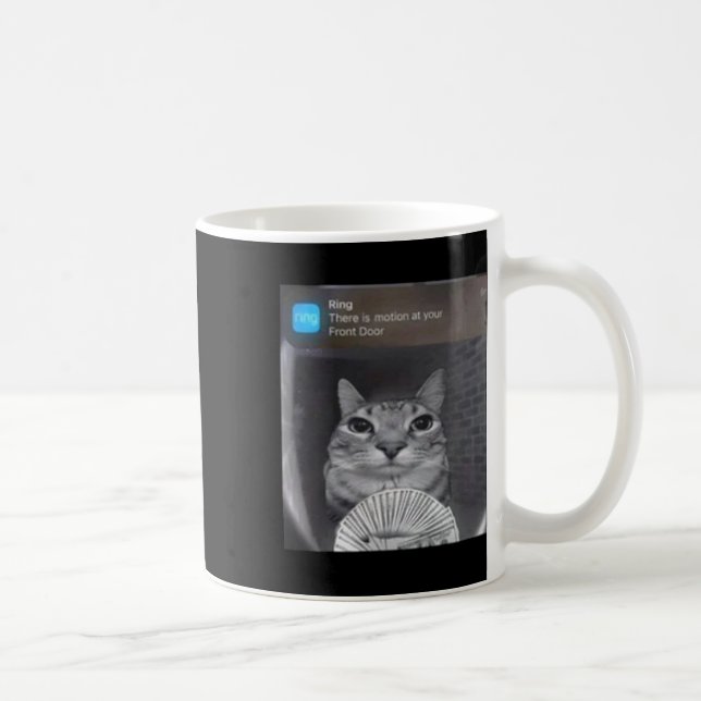 Ring Cat With Motion Meme  Coffee Mug (Right)