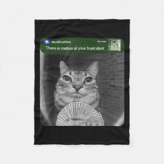 Ring Cat With Motion Meme  Fleece Blanket