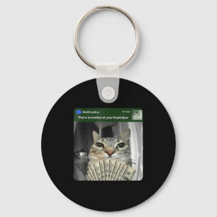 Ring Cat With Motion Meme  Keychain