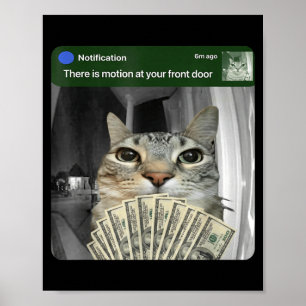 Ring Cat With Motion Meme Poster