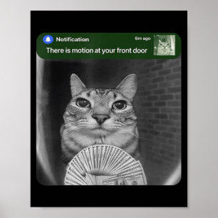 Ring Cat With Motion Meme Poster