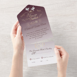 ring custom wedding invitation