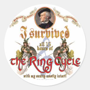 Ring Cycle Survivor Classic Round Sticker