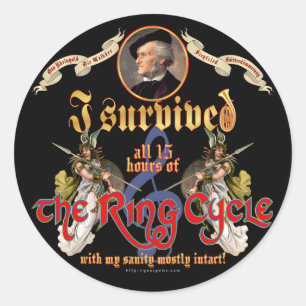 Ring Cycle Survivor Classic Round Sticker