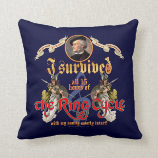 Ring Cycle Survivor Throw Pillow