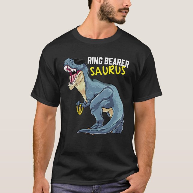 Ring Dinosaur Bearer Saurus Wedding Ring Rex Secur T-Shirt (Front)