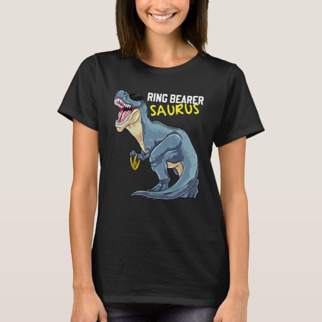 Ring Dinosaur Bearer Saurus Wedding Ring Rex Secur T-Shirt (Front)
