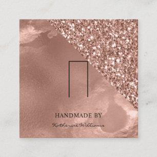 Ring Display Card   Rose Gold and Glitter