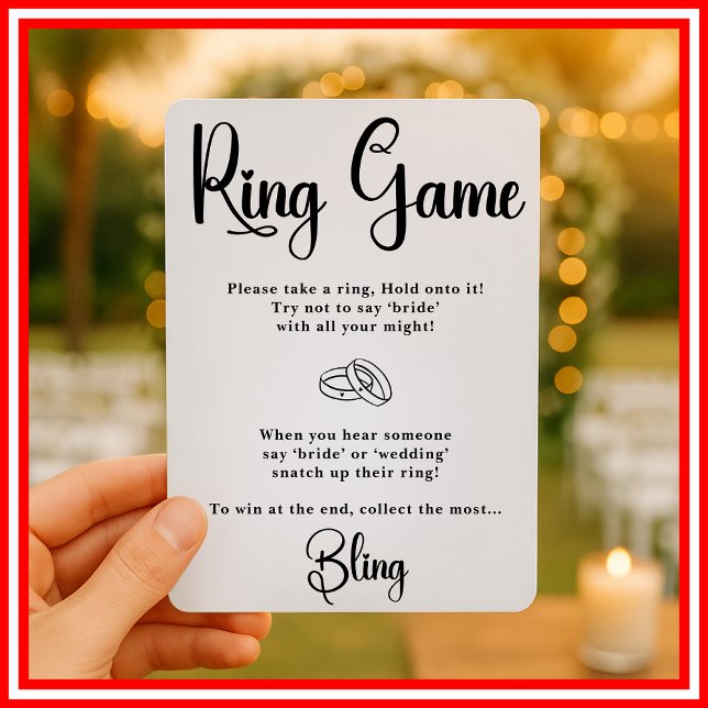 Ring Game Bridal Shower Games Elegant Games Invitation (Creator Uploaded)