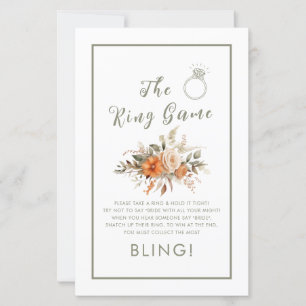 Ring Game Fall Floral Sage Bridal Shower Game