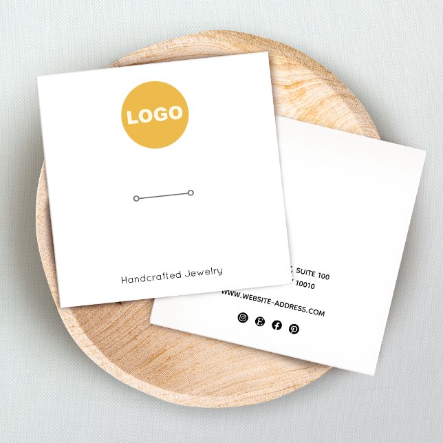 Ring  Holder  Add Logo Square Display Business Card (Creator Uploaded)