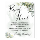 Ring hunt Eucalyptus greenery succulent game sign