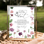 Ring Hunt Floral Bridal Shower Game Sign<br><div class="desc">Ring Hunt Floral Bridal Shower Game Sign. See all the bridal shower games in collection.</div>