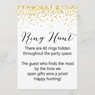 Ring Hunt Game 5x7" Sign Invitation