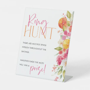 Ring Hunt Sign Bridal Shower Game Citrus